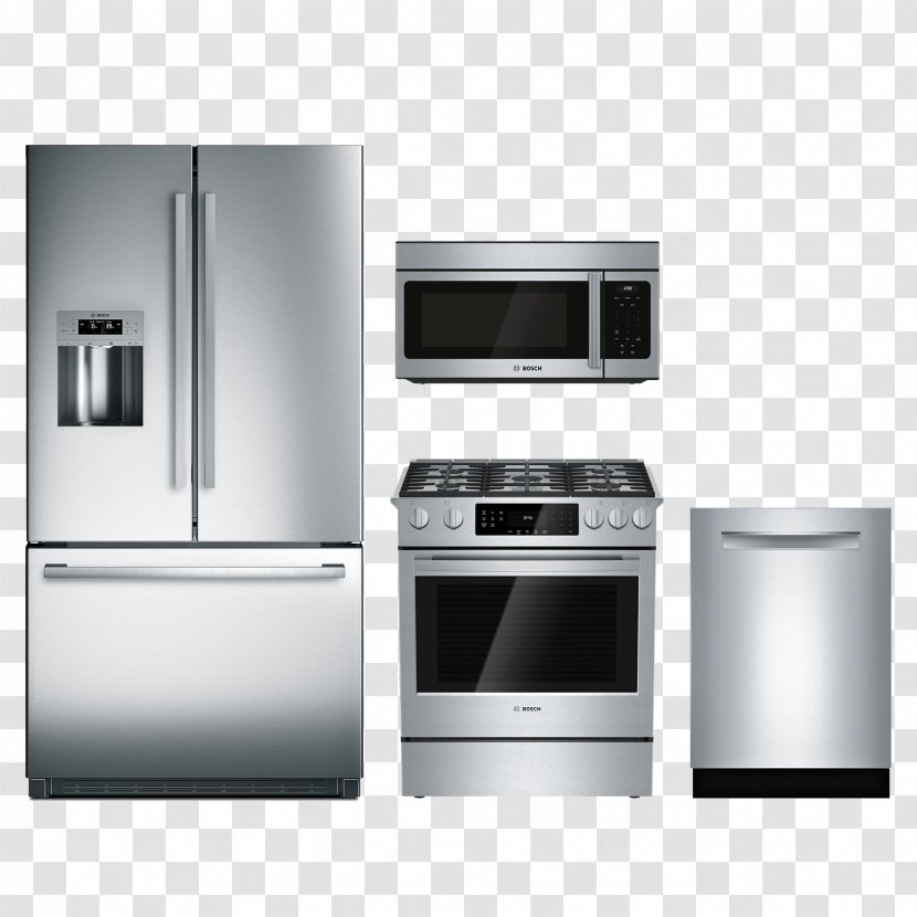 Refrigerator Home Appliance Microwave Ovens Cooking Ranges Kitchen - Stainless Steel Transparent PNG