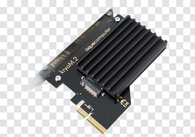 PCI Express Aqua Computer 53223 Drive Bay Panel Aquacomputer KryoM.2 PCIe 3.0 X4 Adapter For M.2 NGFF SSD, M-Key With .... Hard Drives - Technology - Riser Card Transparent PNG