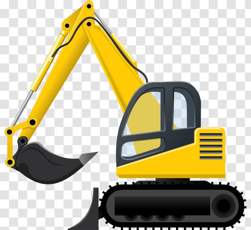 Excavator Heavy Machinery Architectural Engineering Clip Art - Motor Vehicle Transparent PNG