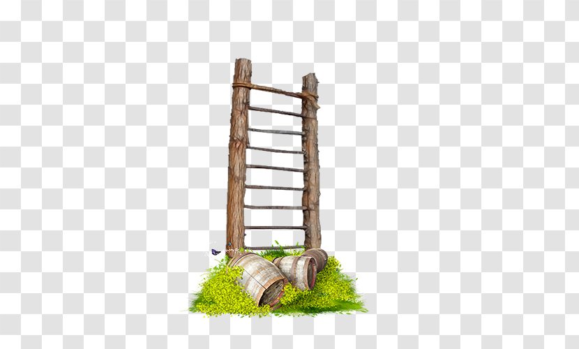 Ladder Stairs Wood - Grass Transparent PNG