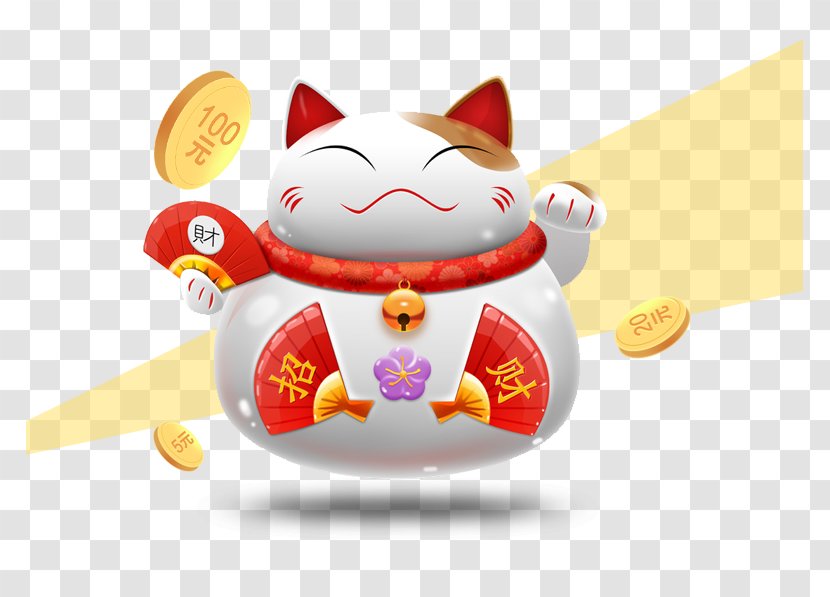 Maneki-neko Poster - Stuffed Toy - Lucky Cat Cute Pattern Transparent PNG