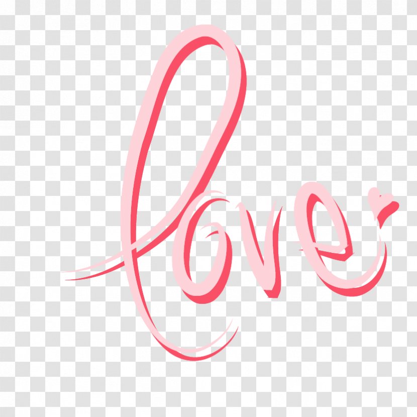 Love Font - Symbol - Pink LOVE Word Art Vector Transparent PNG