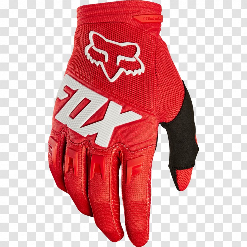 Glove Red Fox Racing Blue White - Safety - Gloves Transparent PNG