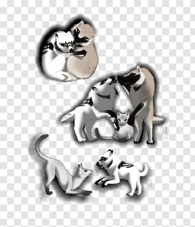 Dog Cat Silver Mammal Cartoon - Text Messaging Transparent PNG