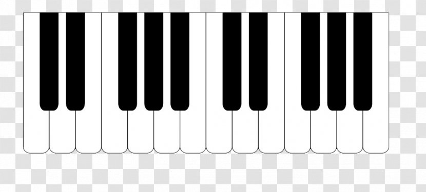 Piano Suspended Chord Minor Scale - Heart - Keyboard Transparent PNG