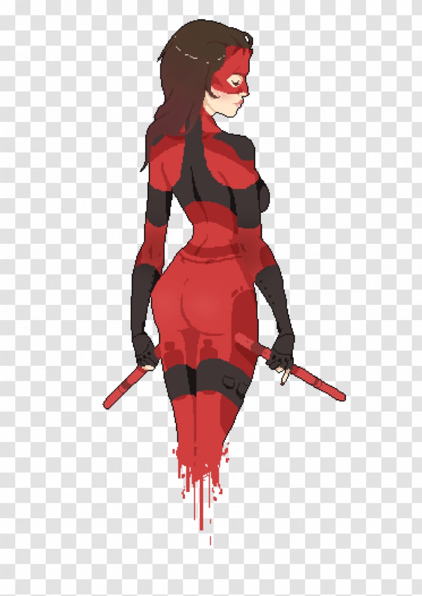 Daredevil Female Pixel Art Transparent PNG