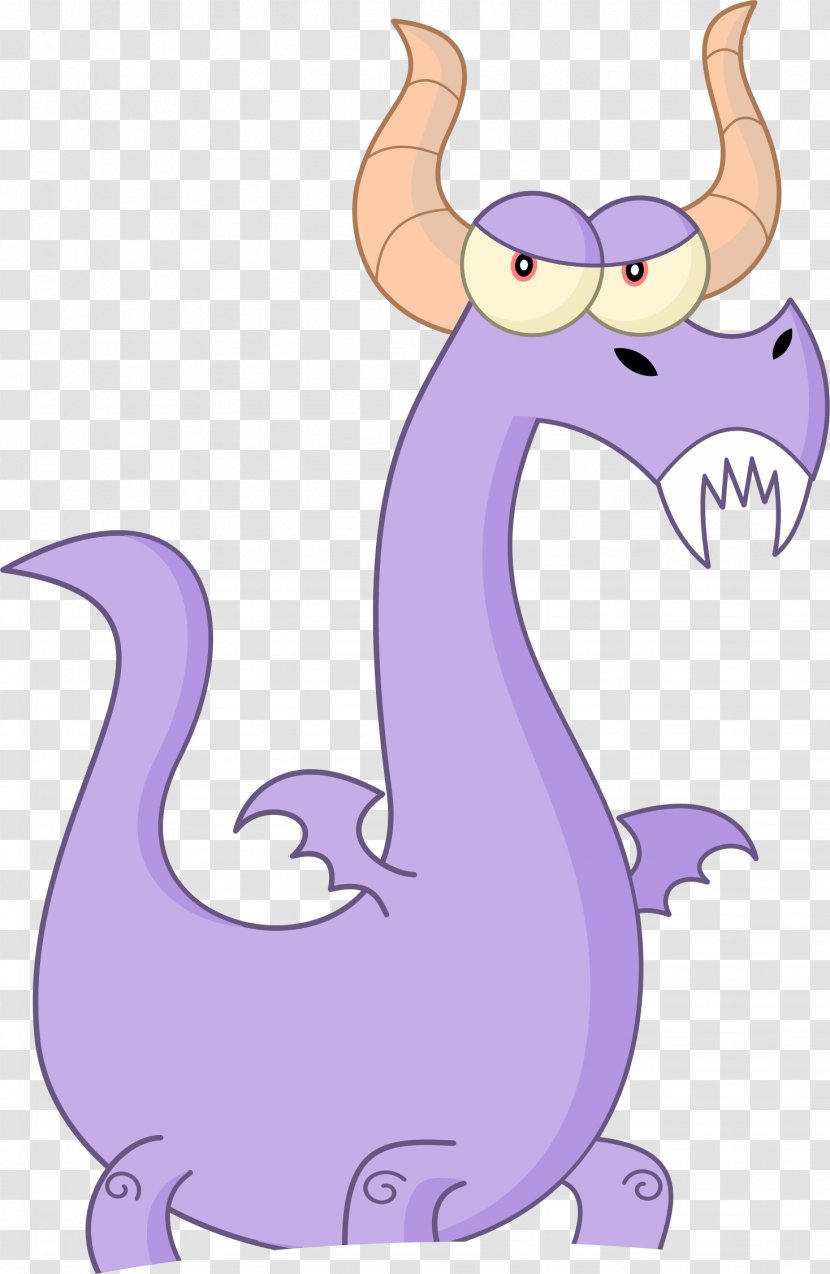 Cartoon Dragon Clip Art - Violet Transparent PNG