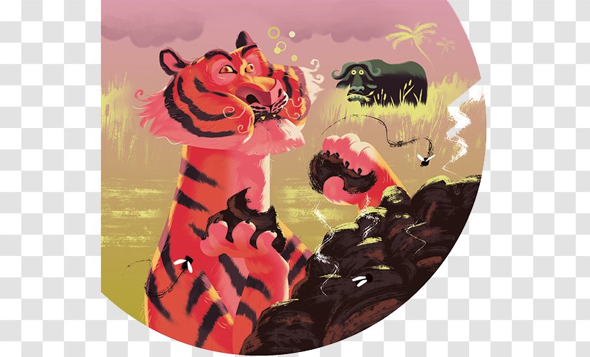 Illustration - Red Tiger Mountain Transparent PNG