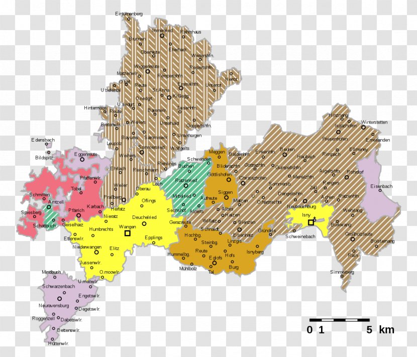 Oberamt Wangen Im Allgäu Landkreis Map Eglofs - Ecoregion Transparent PNG