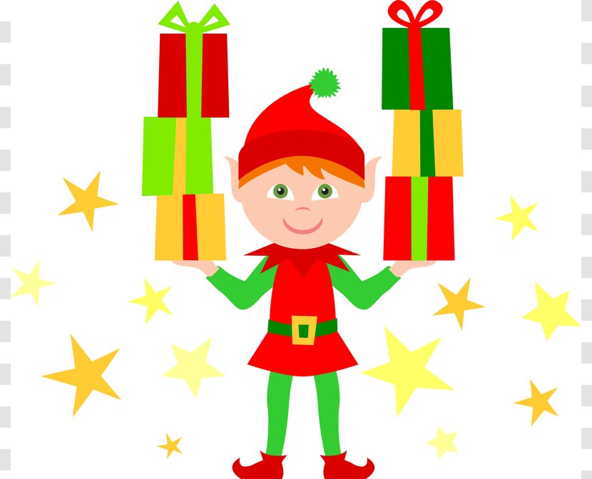 Santa Claus Christmas Elf Holiday Clip Art - Fictional Character - Shopping Images Transparent PNG