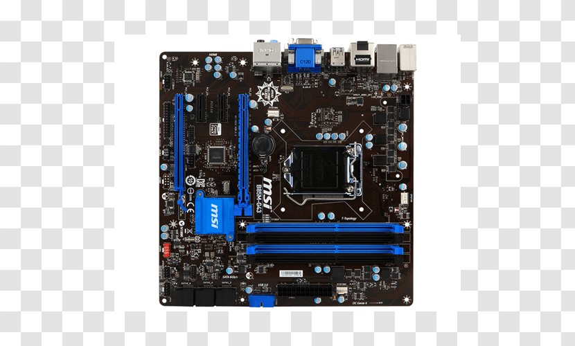 Intel MSI B85M-G43 Motherboard LGA 1150 MicroATX - Technology Transparent PNG