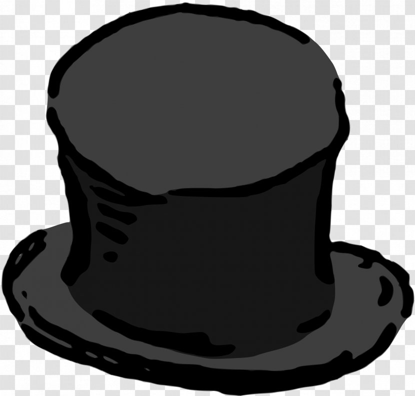 Top Hat Tricorne Clip Art - Black And White Transparent PNG