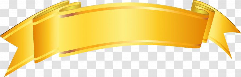 Gold Banner - Orange - Vector Hand Painted Banners Transparent PNG