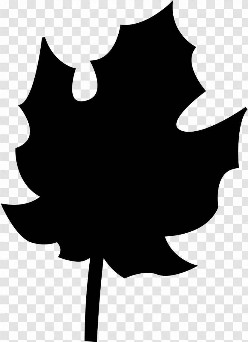 Clip Art Black & White - Silhouette - M Flower Leaf Transparent PNG