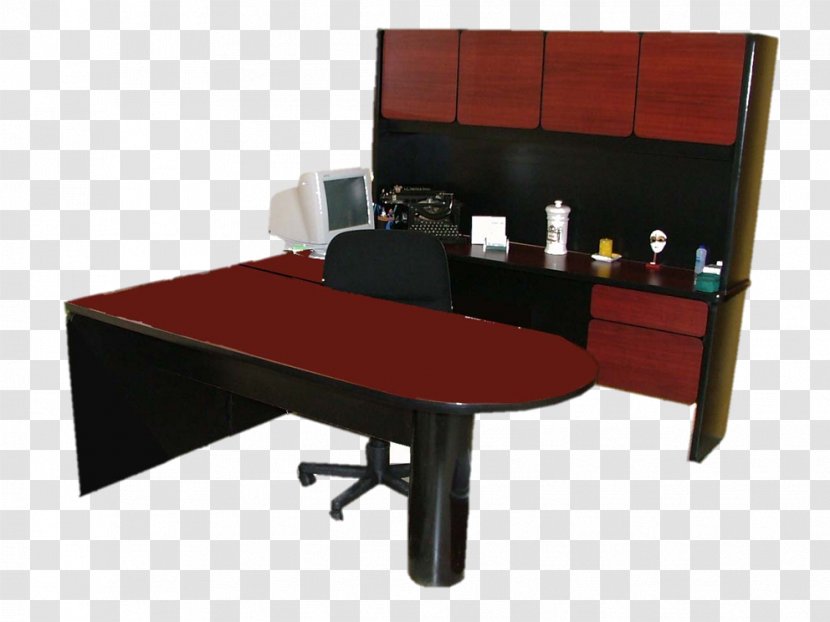 Desk Melamine Office Furniture Drawer - Polyvinyl Chloride - Sillones Transparent PNG