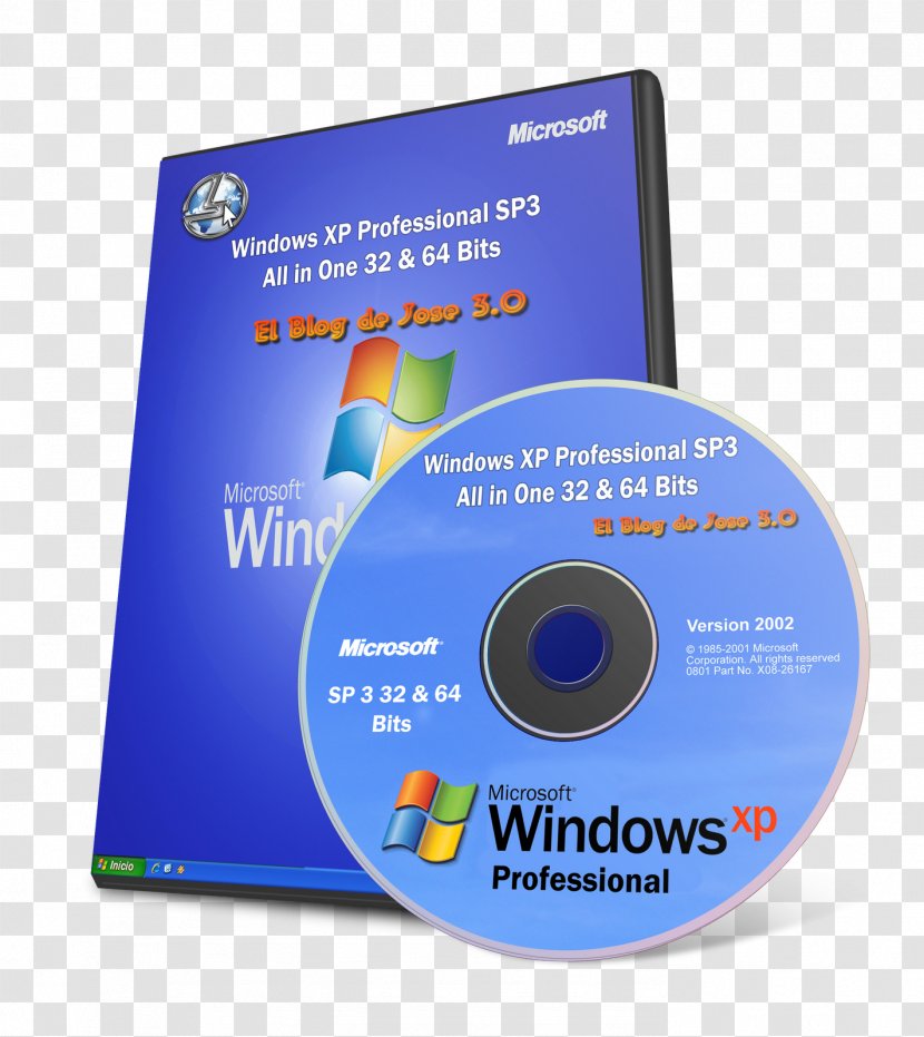 Windows XP Service Pack 3 Compact Disc Microsoft - Multimedia - Wallpaper Xp Professional 2002 Transparent PNG
