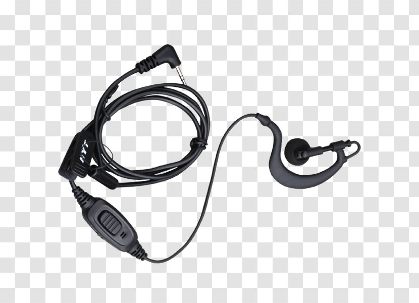 Headphones Microphone Two-way Radio Push-to-talk PMR446 - Handheld Twoway Radios - Motorola Headset Transparent PNG