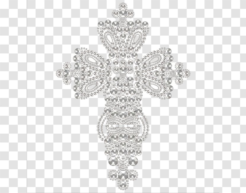White Black Body Piercing Jewellery Diamond Pattern - Silver Jewelry Transparent PNG