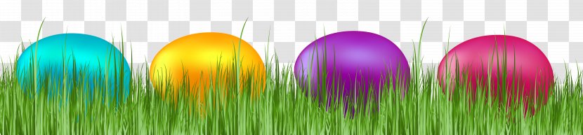 Easter Bunny Egg Clip Art - Grass Cliparts Transparent PNG