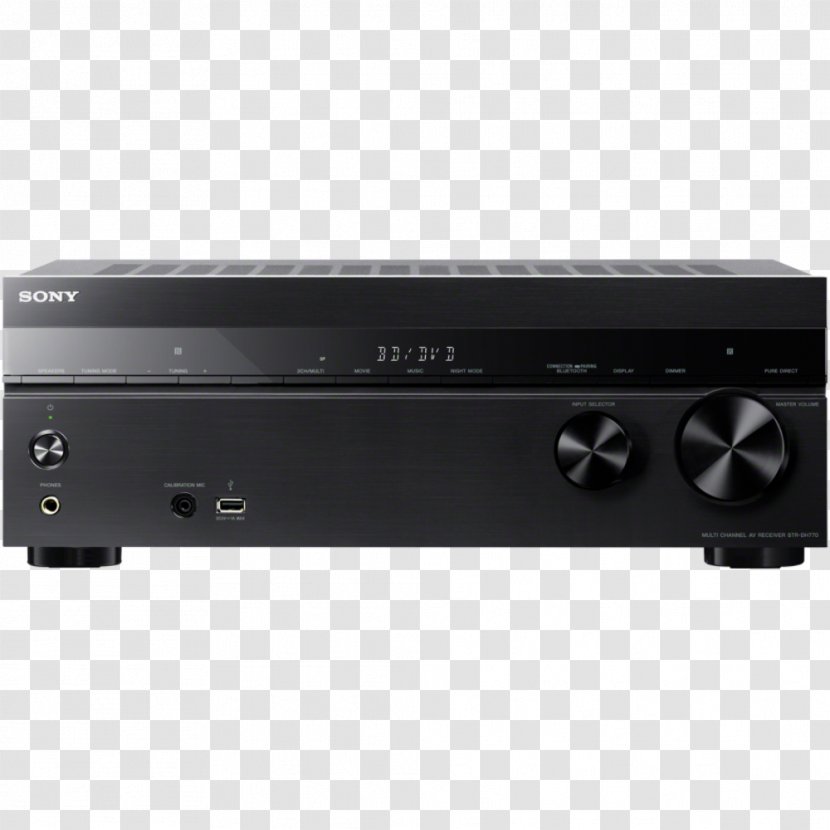 AV Receiver Home Theater Systems Sony STR-DH770 STR-DH550 - Media Player Transparent PNG