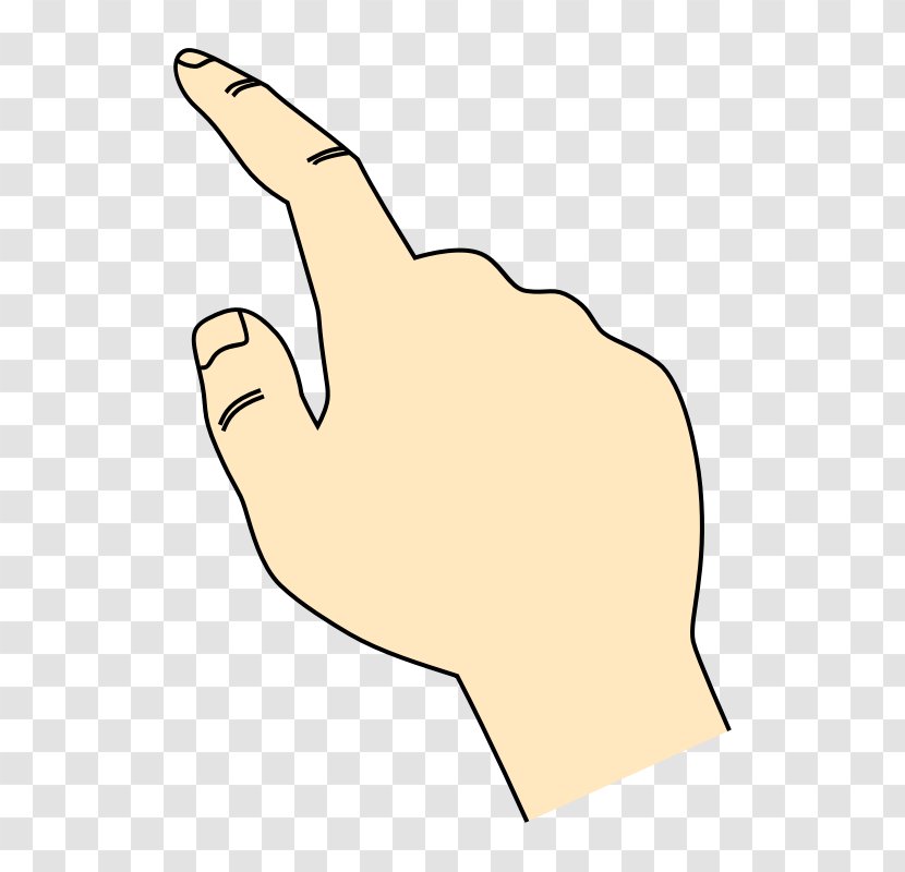 Index Finger Middle Clip Art - Drawing - Pointing Images Transparent PNG