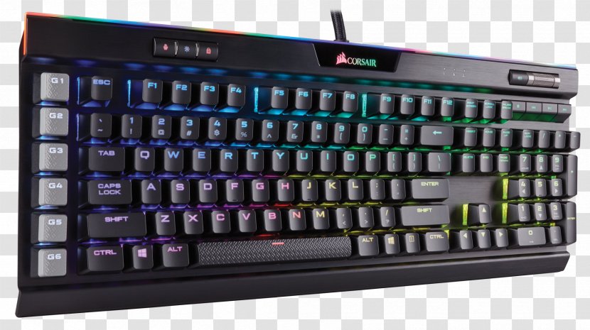 Computer Keyboard Corsair Gaming K95 RGB Platinum Cherry MX Speed PLATINUM Keypad - Numeric Transparent PNG
