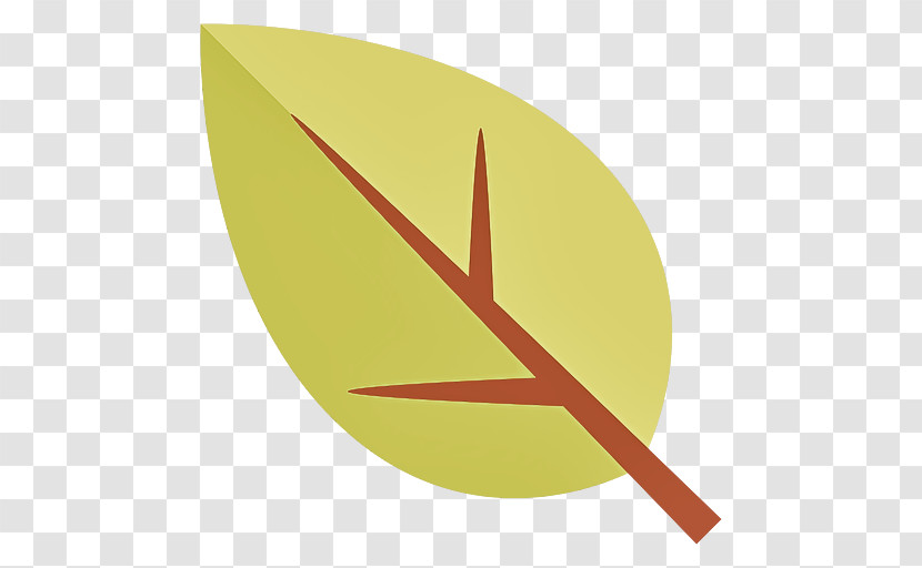 Leaf Angle Line Yellow Symbol Transparent PNG