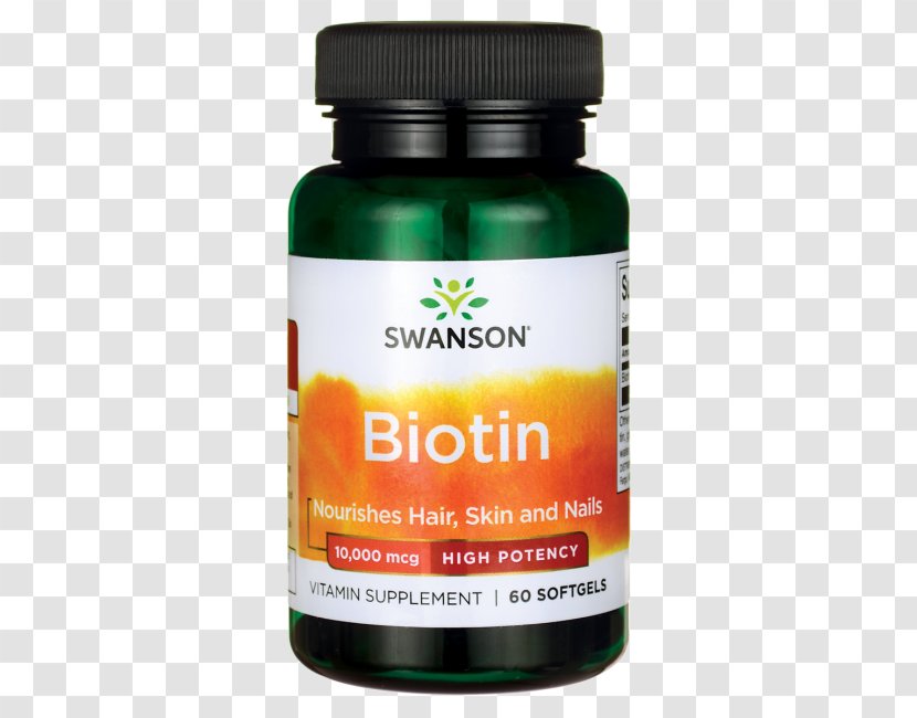 Dietary Supplement Swanson Health Products Biotin B Vitamins - 10000 Transparent PNG
