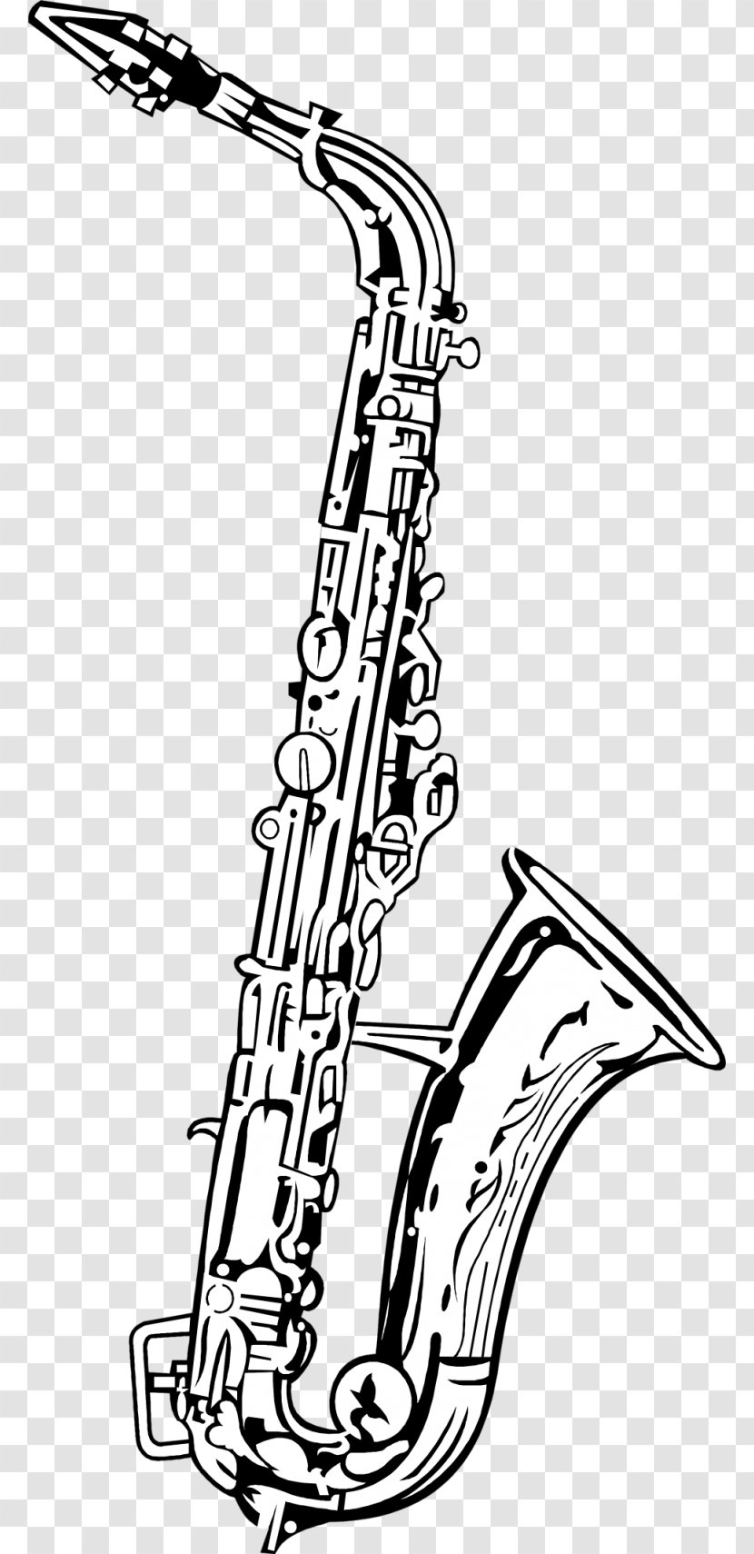 Alto Saxophone Drawing Tenor Clip Art - Cartoon Transparent PNG