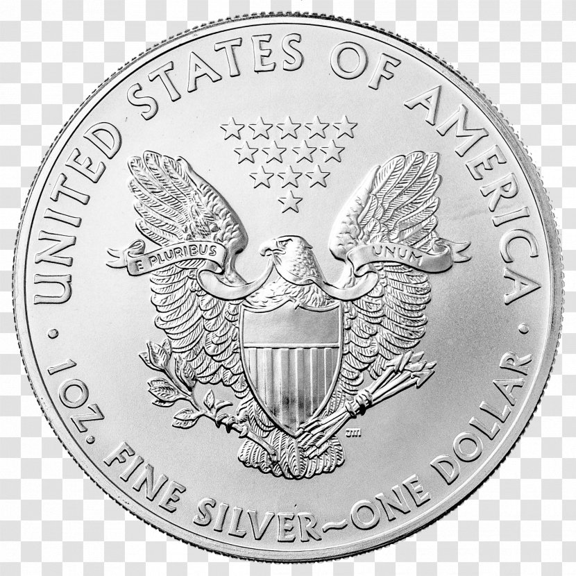 American Silver Eagle Dollar Coin Bullion Transparent PNG