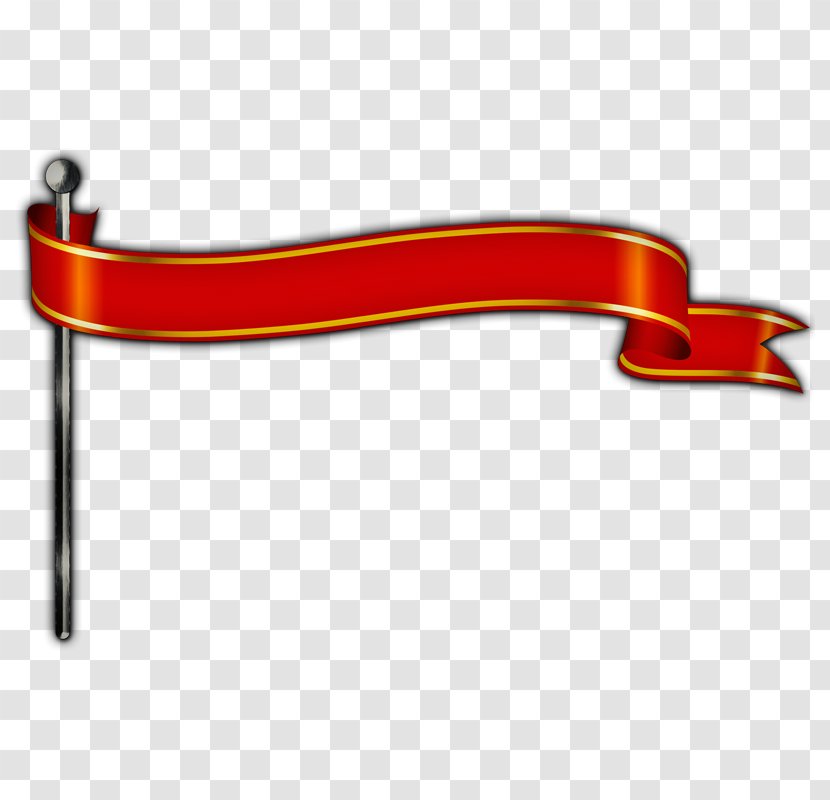 Line - Geometry - Red Ribbon Banner Medieval Style Transparent PNG