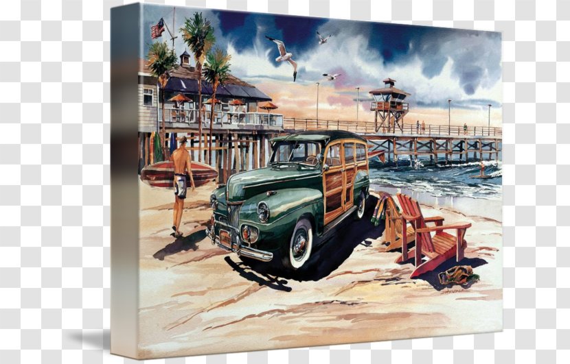Vintage Car Motor Vehicle Painting Gallery Wrap - Canvas Transparent PNG