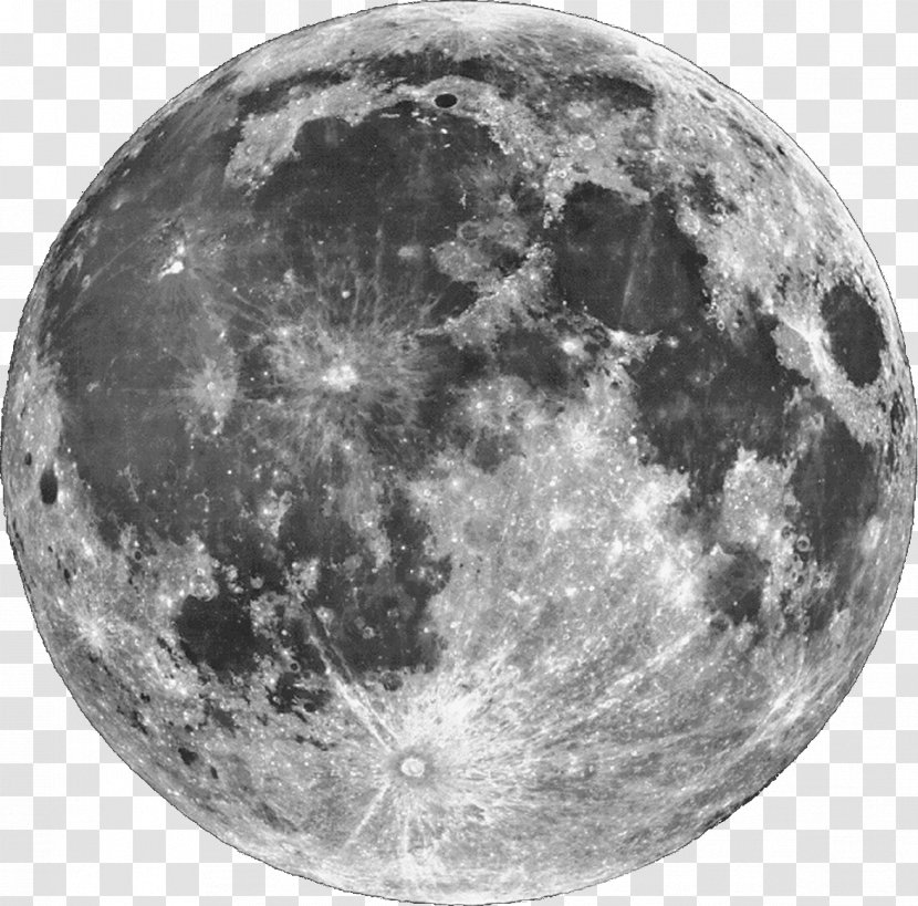 Full Moon Clip Art Transparency - Impact Crater Transparent PNG