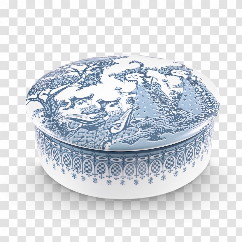 Bombonierka Blue Porcelain Jar - Glass - Dusty Transparent PNG