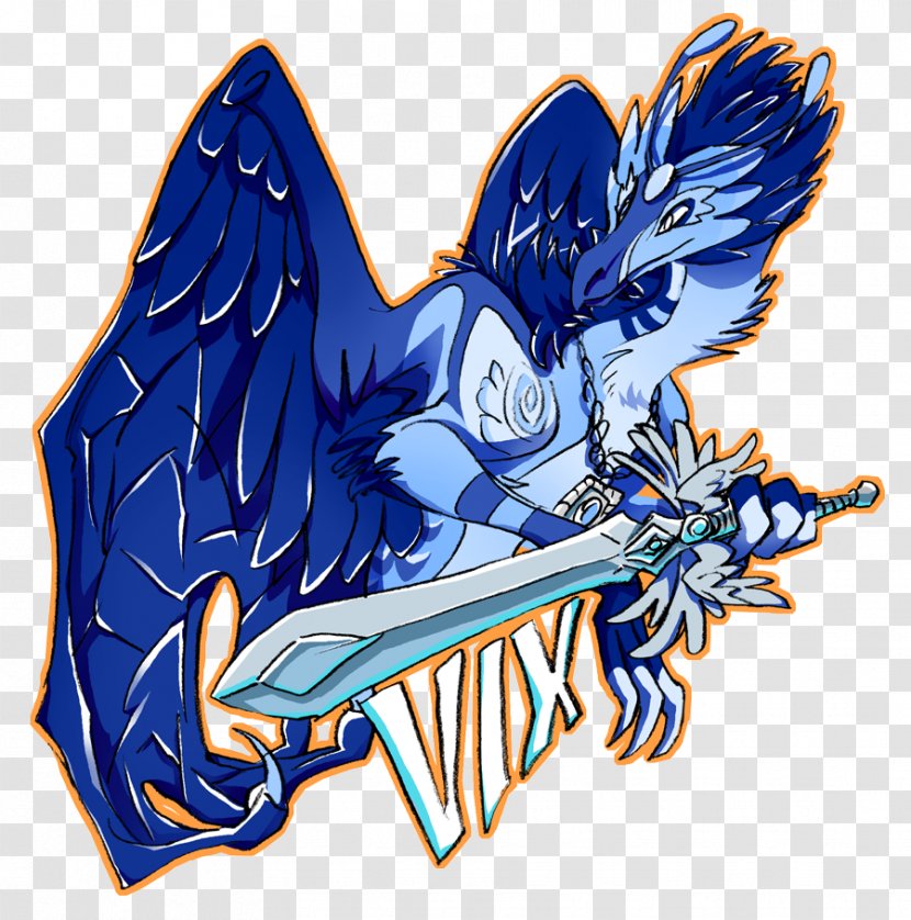Illustration Clip Art Cobalt Blue Beak - Mythical Creature Transparent PNG