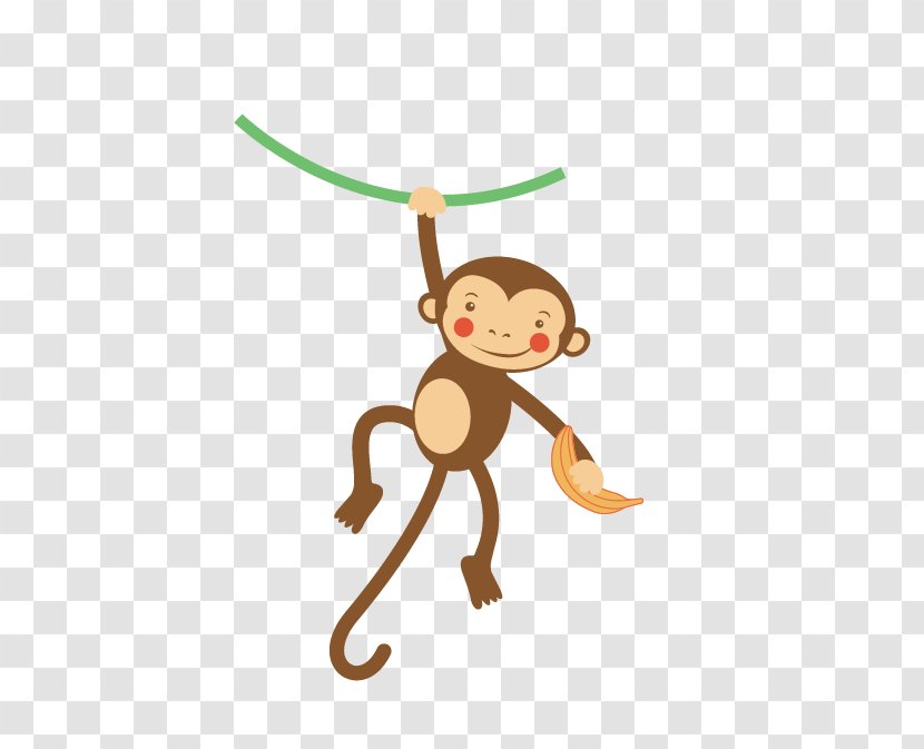 Monkey Cartoon Clip Art - Mammal Transparent PNG