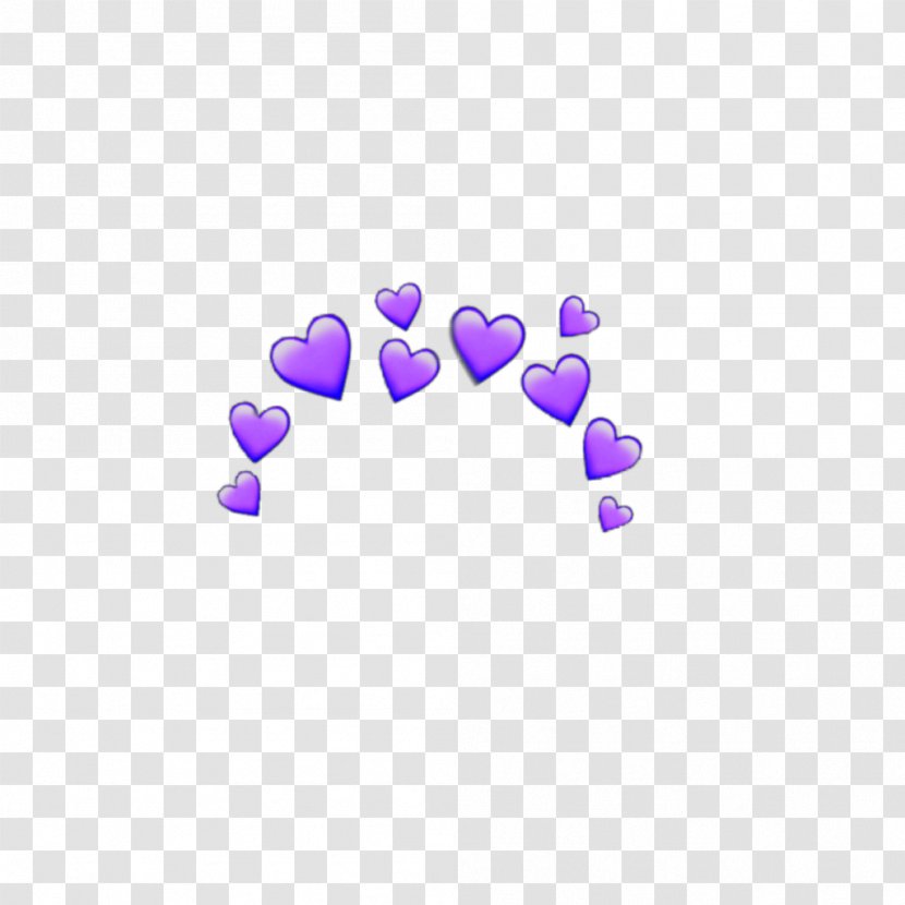 Emoji PicsArt Photo Studio Heart IPhone - Sticker - Purple And Lent Crown Transparent PNG