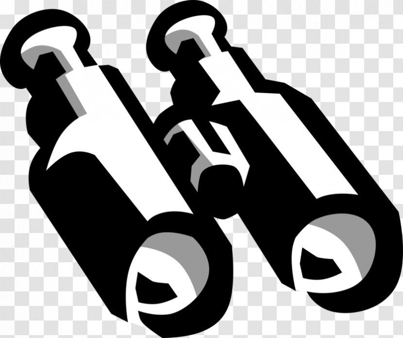 Clip Art Brand Logo Line Product Design - Black And White - Binoculars Clipart Transparent PNG
