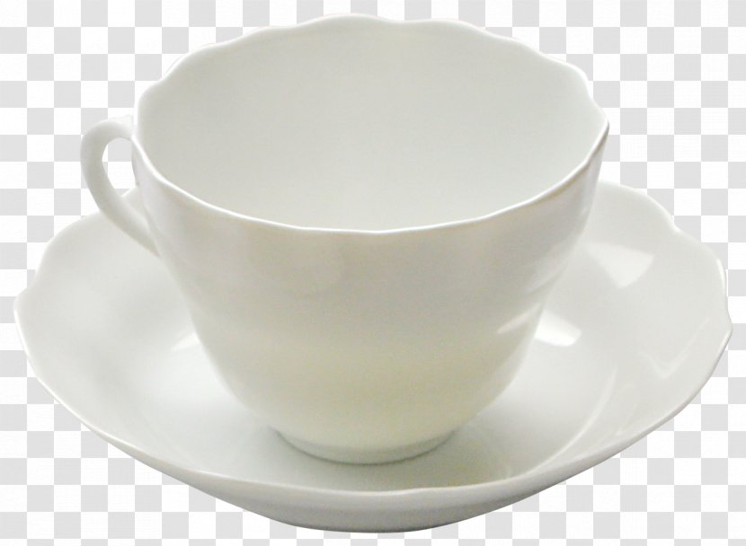 Tea Coffee Cup Porcelain Cafe Saucer - Drinkware - White Transparent PNG