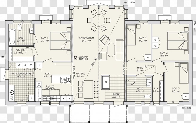 Floor Plan Residential Area Land Lot Electrical Network - Design Transparent PNG