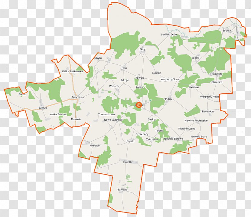 Pulsze Strabla Szpaki, Podlaskie Voivodeship Łyse, Samułki Duże - Poland - Map Transparent PNG