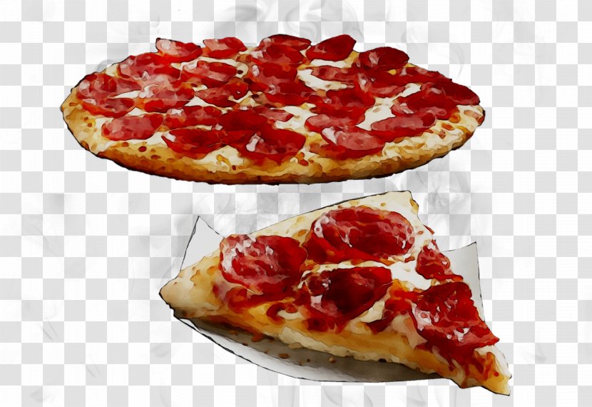 Sicilian Pizza Junk Food Pepperoni Cheese - Hors Doeuvre - Meat Transparent PNG