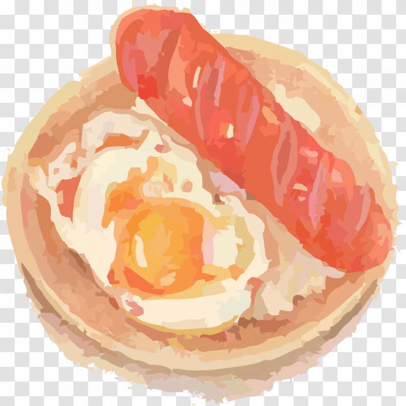 Hot Dog Breakfast Mousse - Hand-painted Eggs And Dogs Transparent PNG