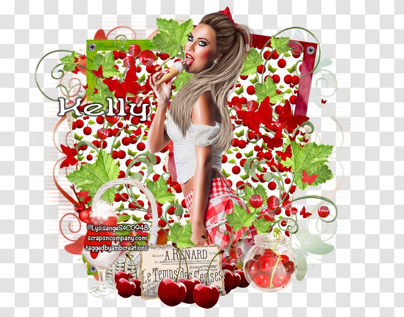 Strawberry Christmas Ornament Floral Design Transparent PNG