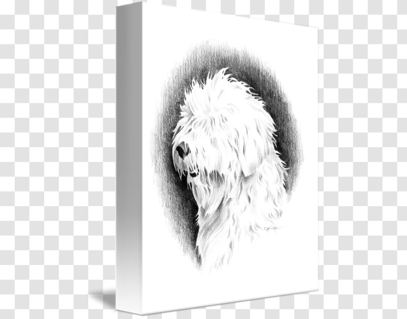 Dog Breed Old English Sheepdog Puppy German Shepherd Sketch - Monochrome Transparent PNG