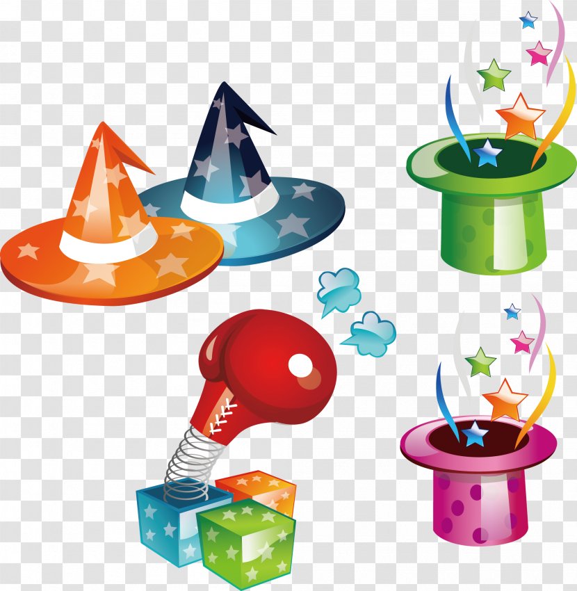 Icon - Plastic - Vector Cartoon Clown Magician Hat Transparent PNG