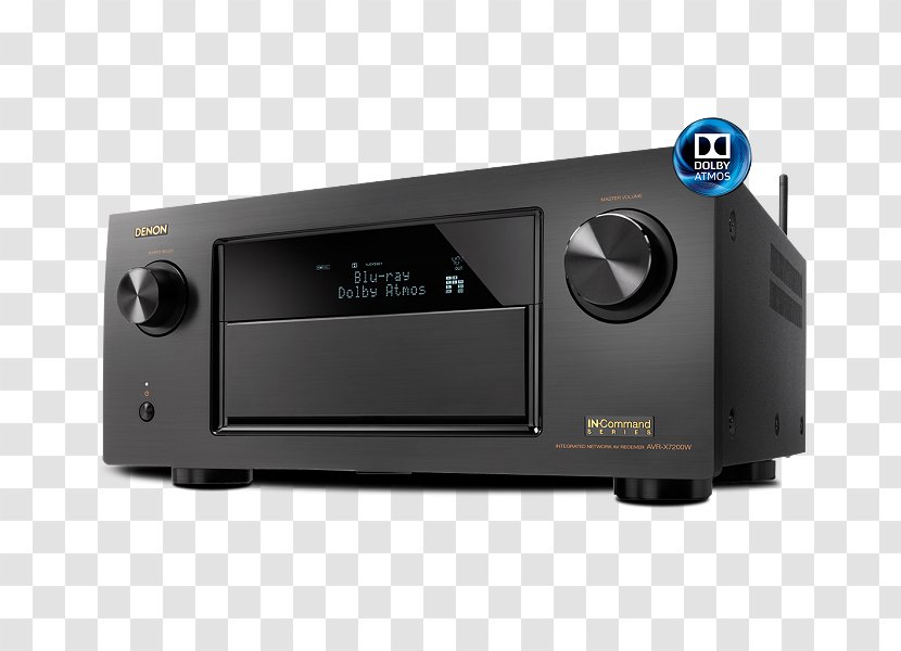 AV Receiver Denon AVR-X7200W Dolby Atmos Audio - Home Theater Systems - Stereo Amplifier Transparent PNG