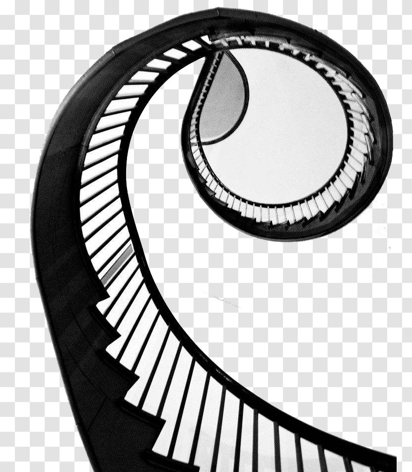 Stairs Spiral Black And White Csigalxe9pcsu0151 - Building - Simple Rotating Transparent PNG