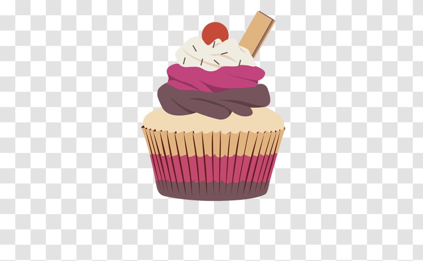 Cupcake Muffin Torte - Cake - Watercolor Transparent PNG