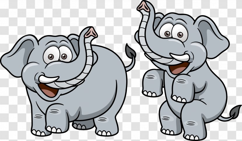 Elephant Cartoon Royalty-free - Elephants Transparent PNG